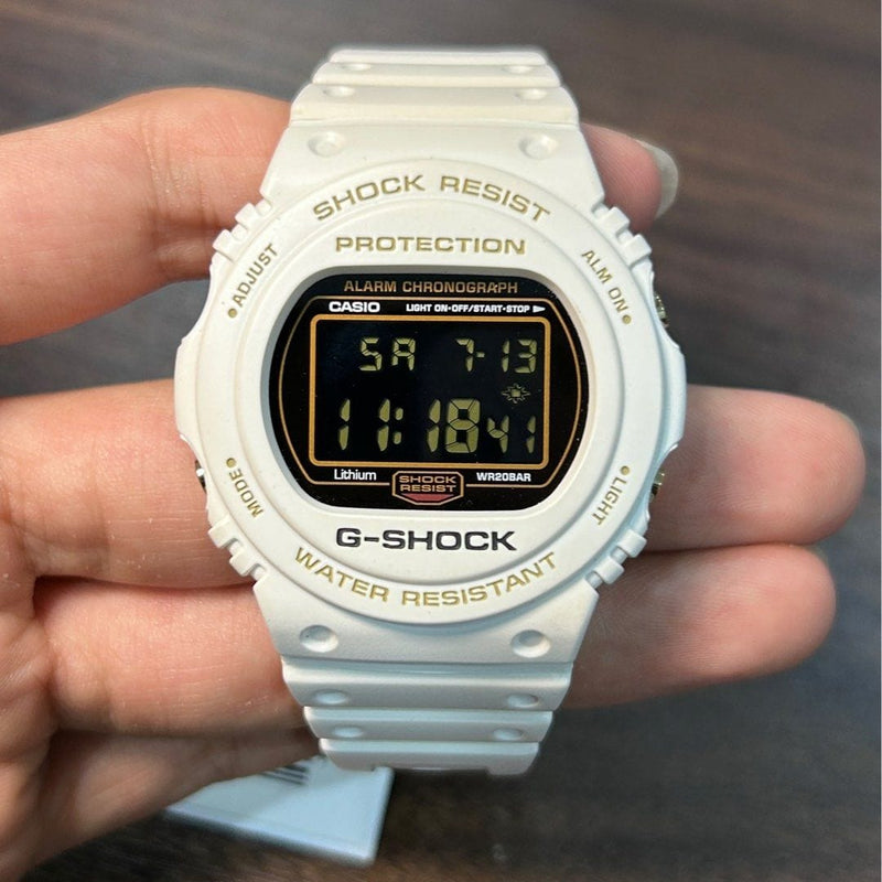 [Pre-Owned] Casio G-Shock 25th Anniversary DW-5725B-7D Rising White Watch