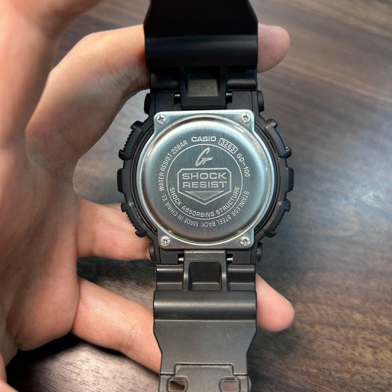 [Pre-Owned] Casio G-Shock GD-100-1B All Black Digital Men Watch