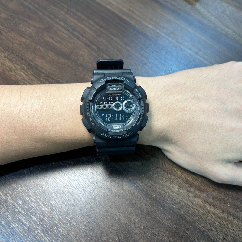 [Pre-Owned] Casio G-Shock GD-100-1B All Black Digital Men Watch