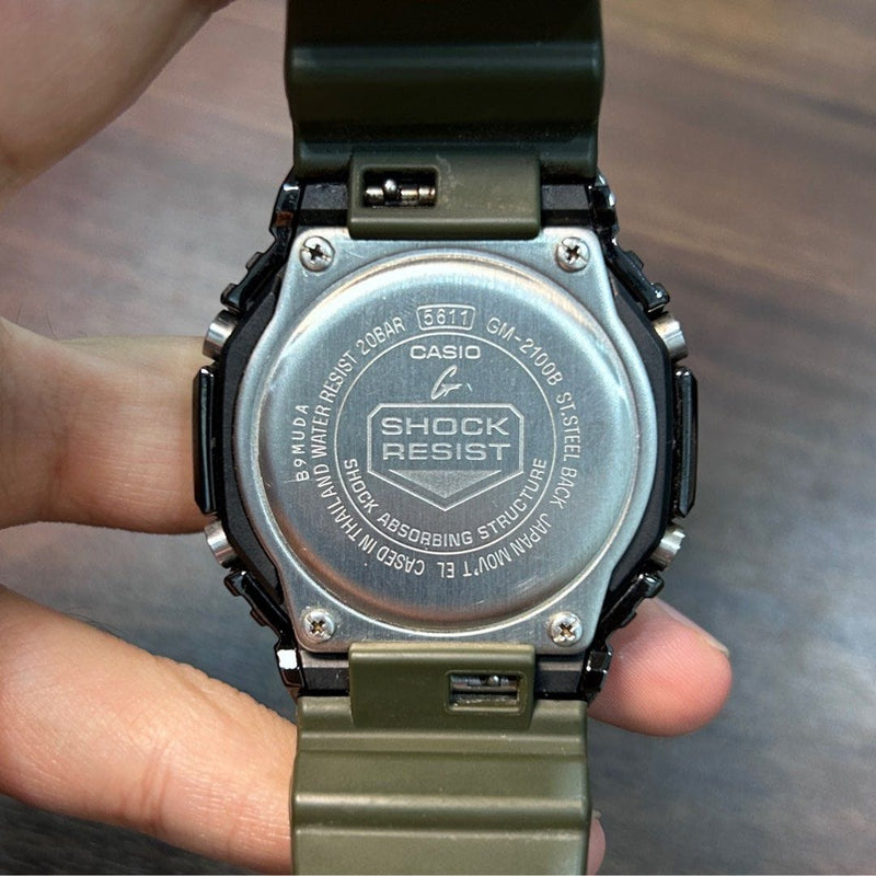 [Pre-Owned] Casio G-Shock TMJ CasiOak GM-2100B-3A Green G-Steel Men Watch