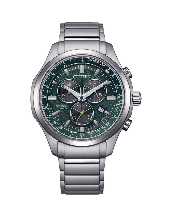 Citizen Eco-Drive AT2530-85X Chronograph Stainless Steel Men Watch