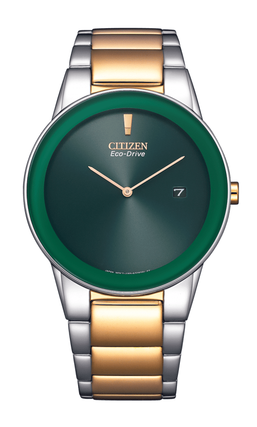 Citizen Eco-Drive AU1064-85X Green Dial Stainless Steel Men Watch