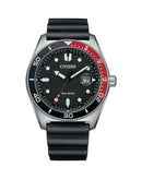 Citizen Eco-Drive AW1769-10E Quartz Black Dial Rubber Strap Men Watch