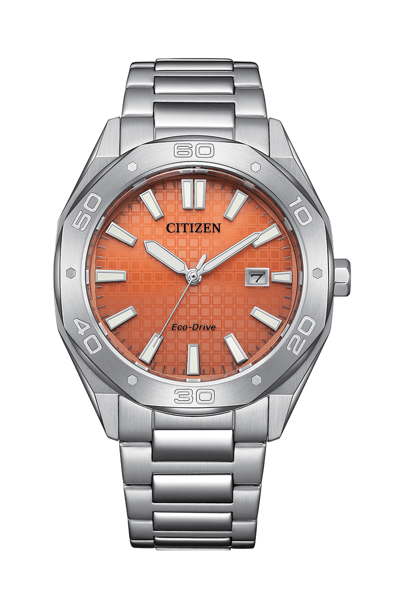 Citizen Eco-Drive BM7630-80Z Orange Dial Stainless Steel Men Watch