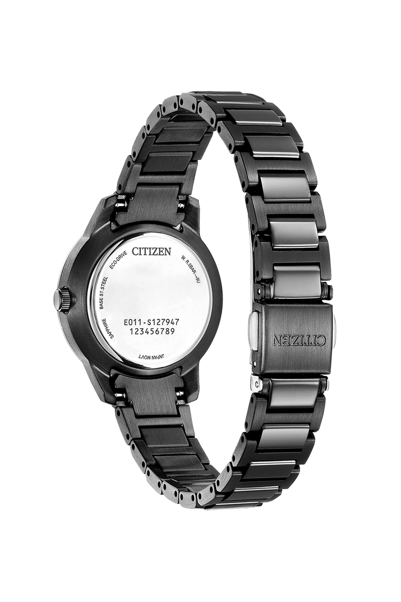 Citizen Eco-Drive EW2595-81L Black Strap Sapphire Crystal Women Watch