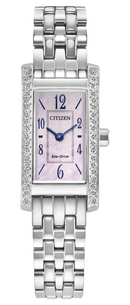 Citizen L EG7110-54Y Eco-Drive Square Dial Mother of Pearl Women Watch