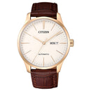 Citizen Automatic NH8353-18A White Dial Leather Strap Men Watch