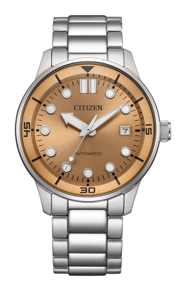 Citizen Mechanical NJ0191-83X Salmon Dial Steel Automatic Men Watch