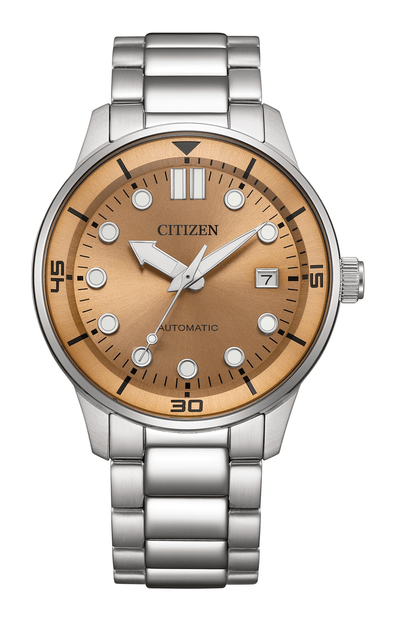 Citizen Mechanical NJ0191-83X Salmon Dial Steel Automatic Men Watch