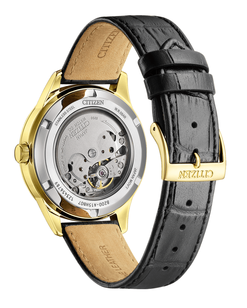 Citizen Mechanical NY4059-09A White Dial Leather Automatic Men Watch
