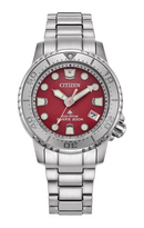 Citizen Promaster EO2027-50Z Eco-Drive Red Dial Diver Women Watch