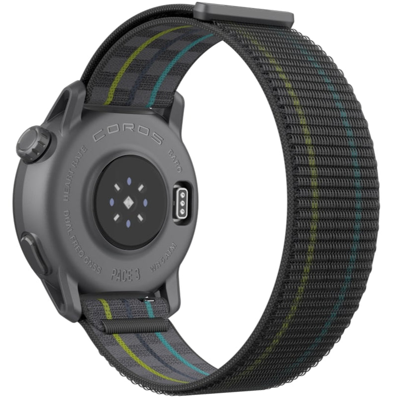 Coros Pace 3 Lightest Running GPS Smartwatch - Black Nylon
