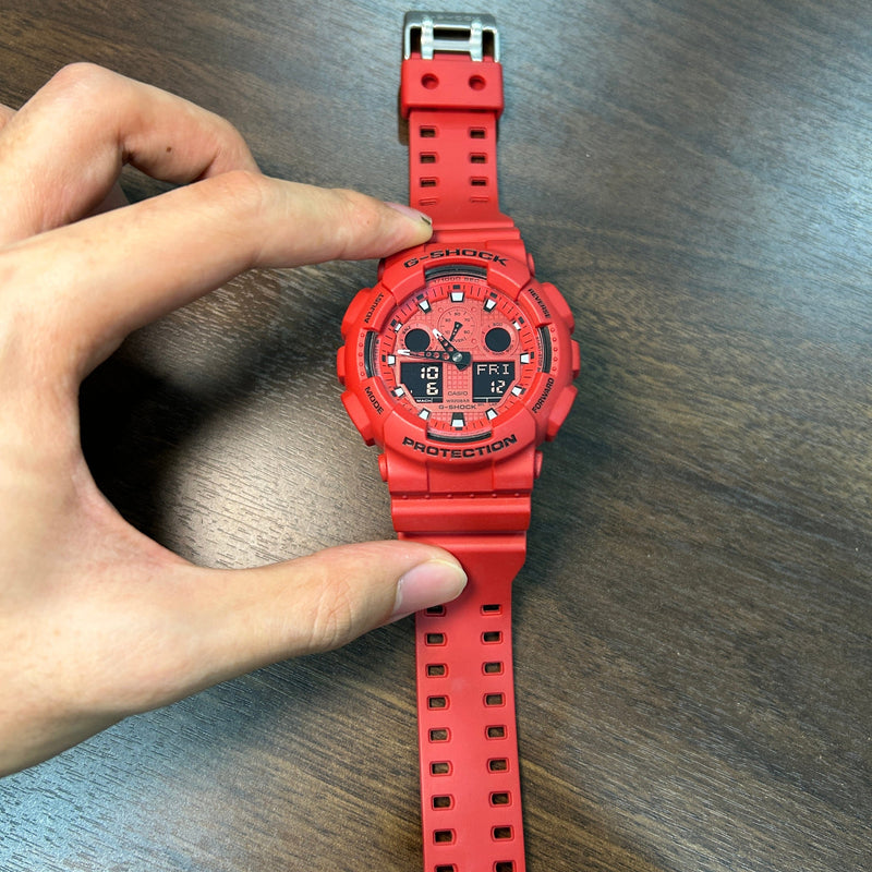 [Pre-Owned] Casio G-Shock GA-100C-4A All Red Men Watch