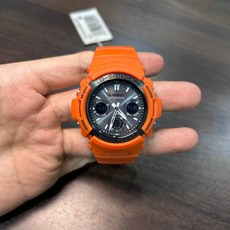 [Pre-Owned] Casio G-Shock AWG-M100MR-4A Discontinued Orange Tough Solar Watch