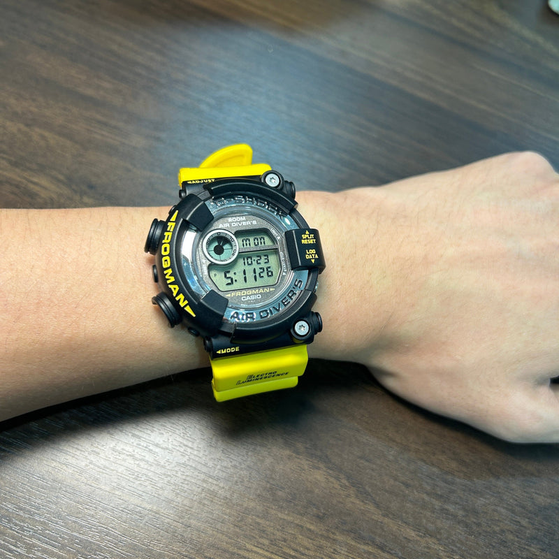 [Pre-Owned] Casio G-Shock Frogman DW-8250Y-9T Rare Yellow Diver Watch (Japan set)