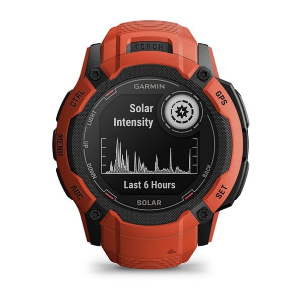 Garmin Instinct 2X Solar - Outdoor GPS Smartwatch Malaysia - Flame Red