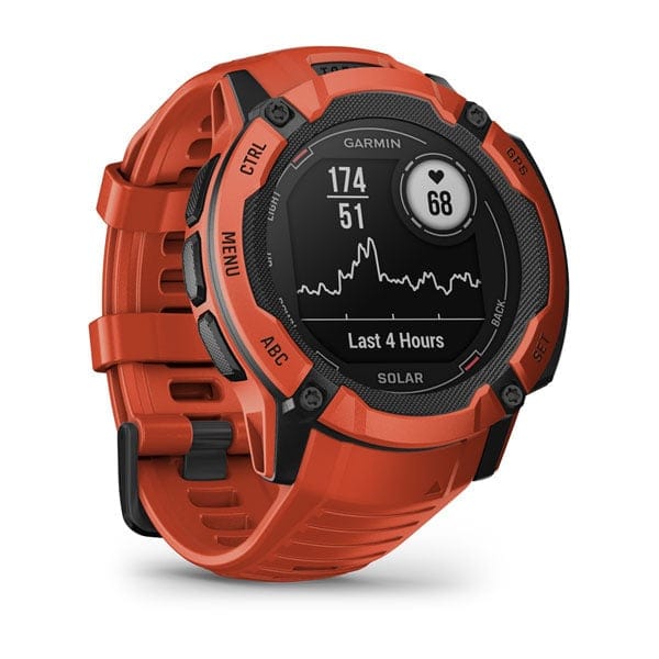 Garmin Instinct 2X Solar - Outdoor GPS Smartwatch Malaysia - Flame Red