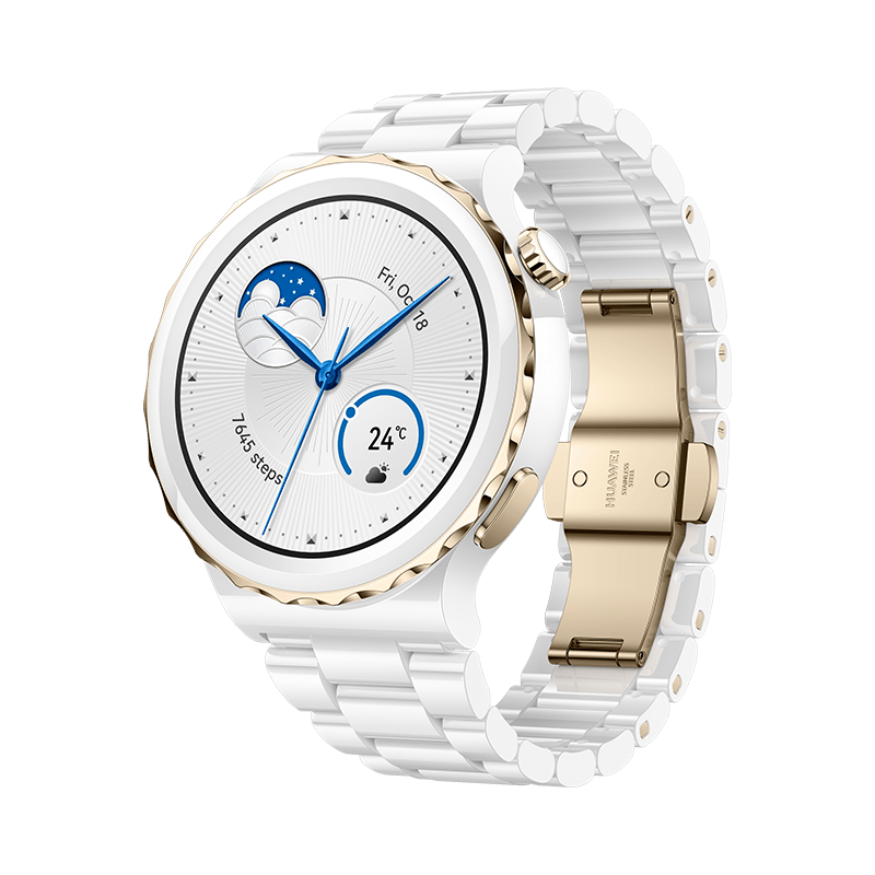 Huawei GT 3 Pro 43mm White Ceramic Lifestyle Smartwatch