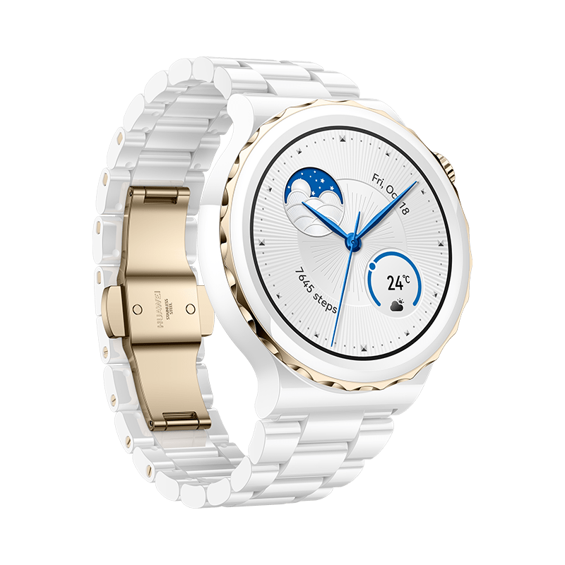 Huawei GT 3 Pro 43mm White Ceramic Lifestyle Smartwatch