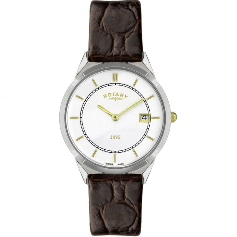 Rotary Ultra Slim GS08000/02 Sapphire Leather Quartz Men Watch