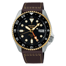 Seiko 5 SKX Series SSK036K1 GMT Leather Strap Automatic Men Watch