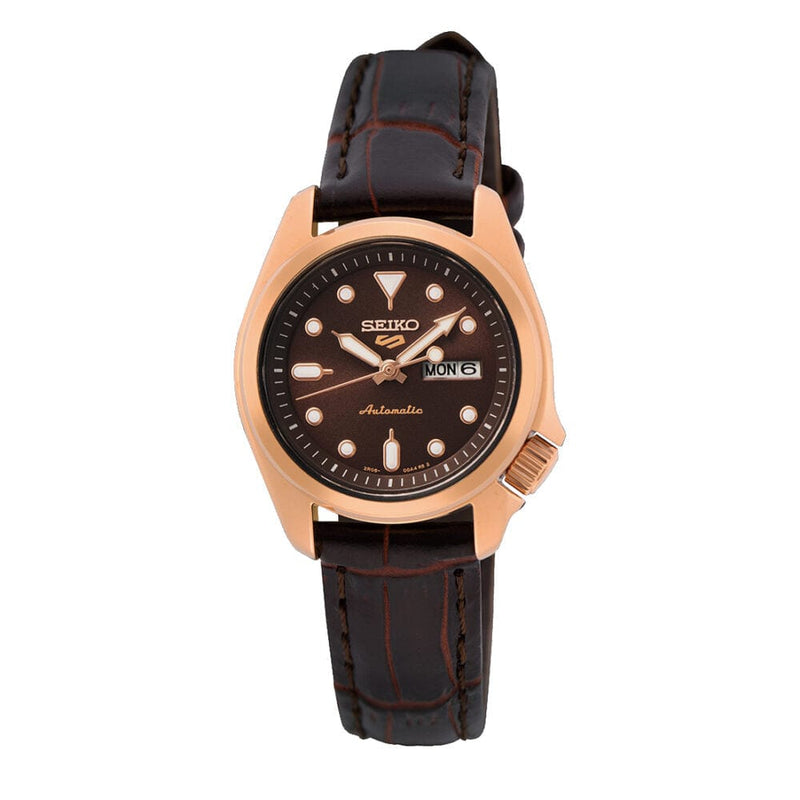 Seiko 5 Sports SRE006K1 Automatic Brown Leather Women Watch Malaysia