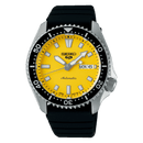Seiko 5 SRPL87K1 Automatic Yellow Dial Black Silicone Men Watch
