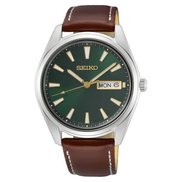 Seiko Neo Classic SUR449P1 Sapphire Brown Leather Quartz Men Watch