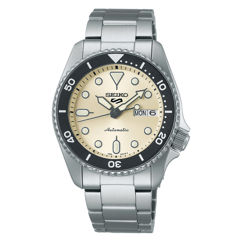 Seiko 5 SRPK31K1 Beige Dial 38mm Steel Automatic Unisex Watch