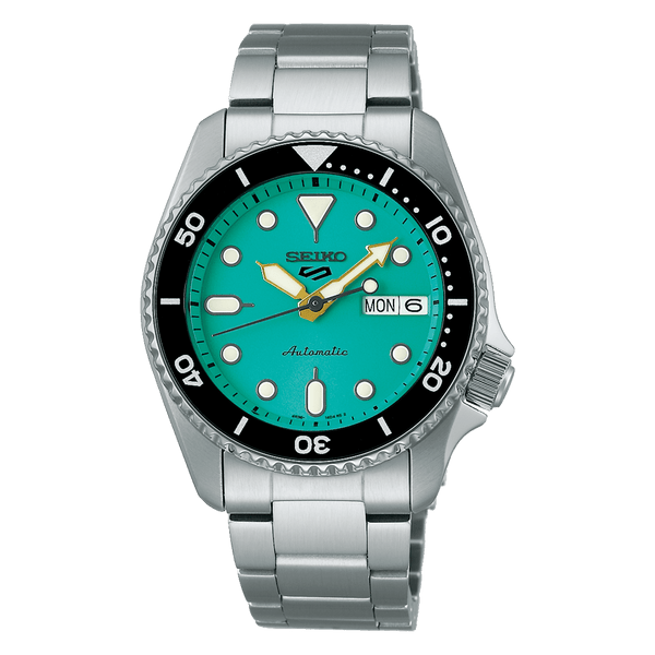 Seiko 5 SRPK33K1 Turquoise Blue 38mm Steel Automatic Unisex Watch