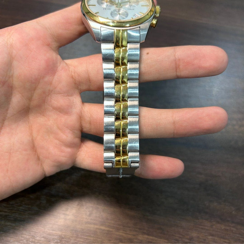 [Pre-Owned] Tissot PR 100 Chrono Classic Quartz Two-Tone Gold Men Watch