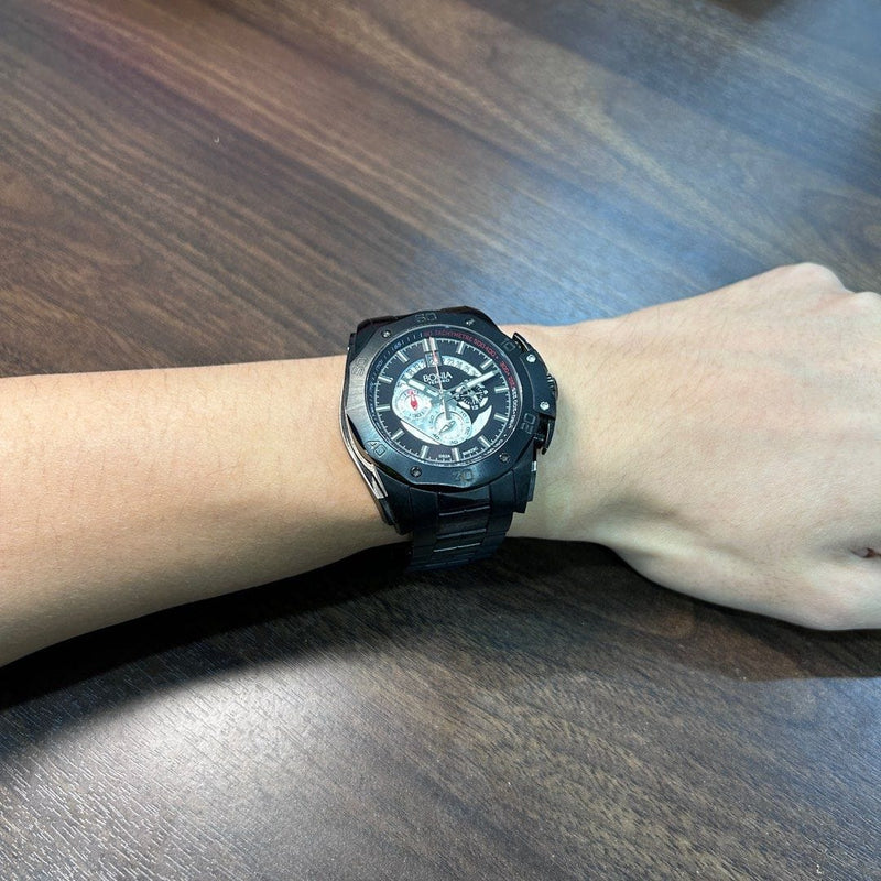 [Pre-Owned] Bonia Tesoro BN829C Black Quartz Chronograph Men Watch