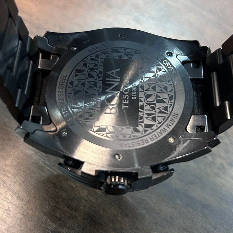 [Pre-Owned] Bonia Tesoro BN829C Black Quartz Chronograph Men Watch
