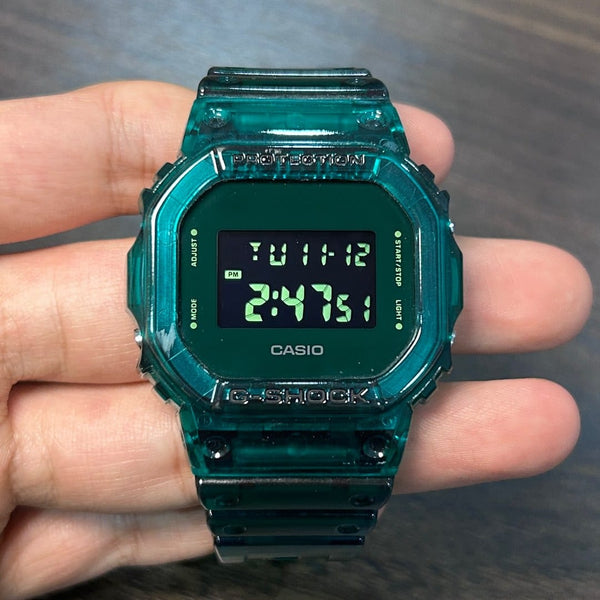 [Pre-Owned] Casio G-Shock DW-5600SB-3 Green Jelly Transparent Men Watch