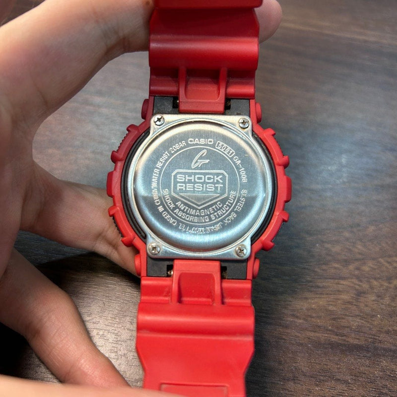 [Pre-Owned] Casio G-Shock GA-100B-4A Red Men Watch