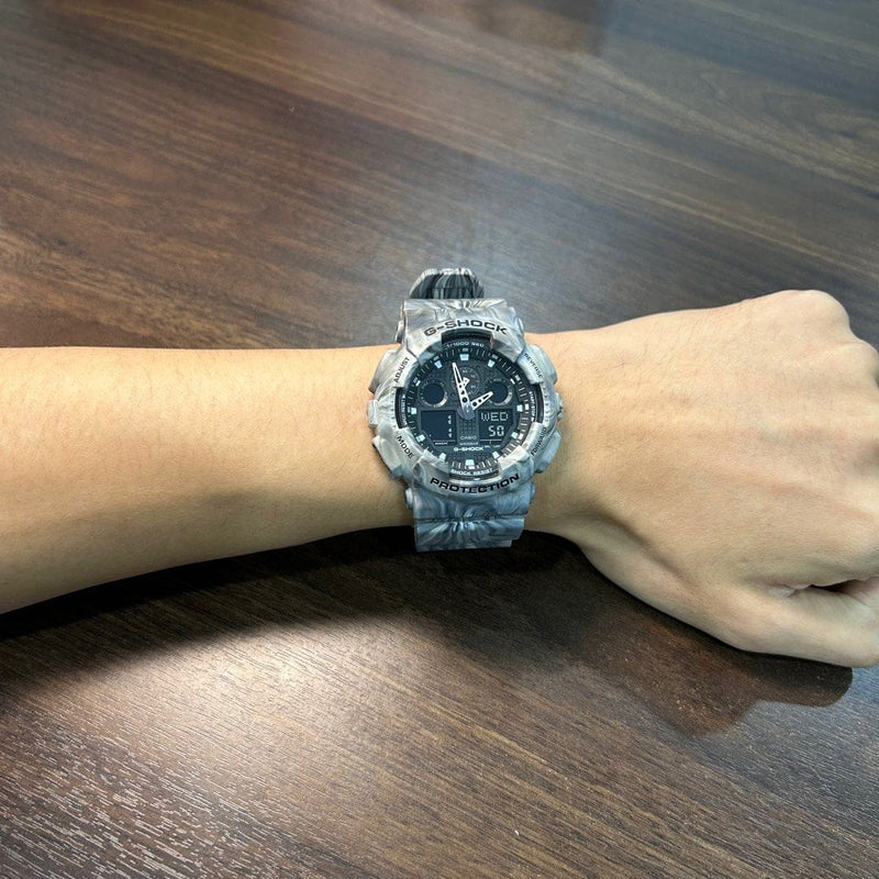 [Pre-Owned] Casio G-Shock GA-100MM-8A Grey Camo Men Watch