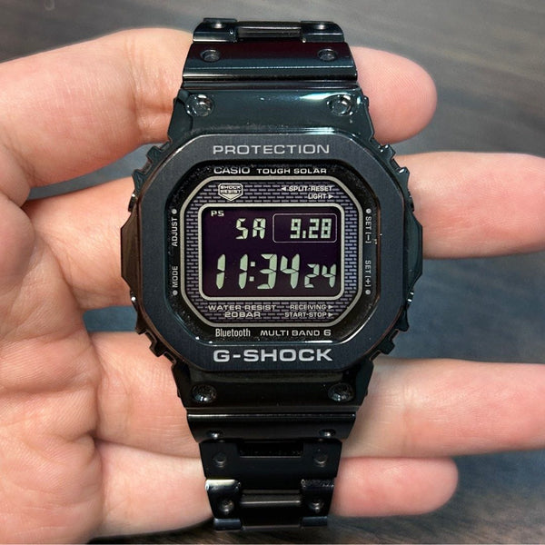 [Pre-Owned] Casio G-Shock G-Steel GMW-B5000GD-1 Black Full Metal Square Men Watch