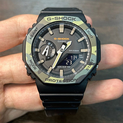 [Pre-Owned] Casio G-Shock TMJ GA-2100SU-1A Green Camo CasiOak Men Watch