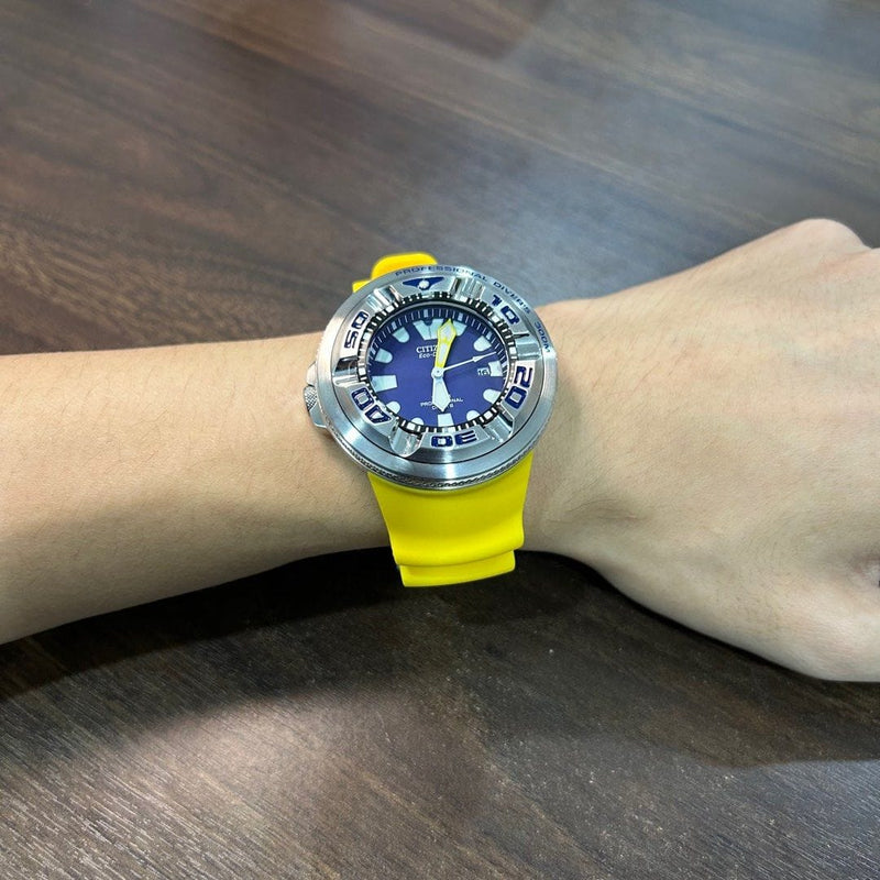 [Pre-Owned] Citizen Promaster Ecozilla BJ8058-06L Yellow Eco-Drive Diver Men Watch