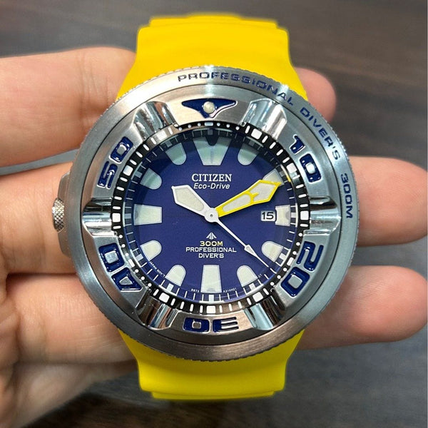 [Pre-Owned] Citizen Promaster Ecozilla BJ8058-06L Yellow Eco-Drive Diver Men Watch