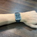[Pre-Owned] Casio MTP-1336L-1A Black Leather Square Men Watch