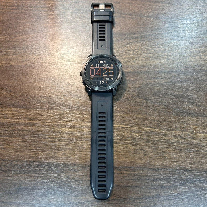 [Pre-Owned] Garmin Fenix 7X Sapphire Solar Titanium Multisport Smartwatch (FREE 10 straps)