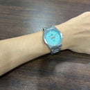 [Pre-Owned] Casio Edifice EFR-S108D-2BV Sapphire Turquoise Blue Quartz Men Watch