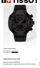[Pre-Owned] Tissot T-Race 45mm All Black Quartz Chronograph Men Watch