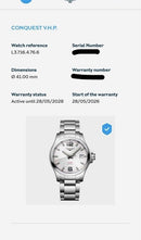 [Pre-Owned] Longines Conquest V.H.P. 41mm Quartz Men Watch