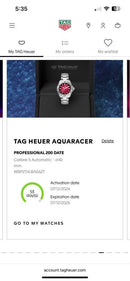 [Pre-Owned] Tag Heuer Aquaracer Professional 200 Date Red Automatic Men Watch