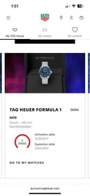[Pre-Owned] Tag Heuer Formula 1 Date WAZ1010 Blue Quartz Men Watch