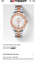 [Pre-Owned] Tissot PR 100 Sport Chic 36mm Diamonds MOP Dial Quartz Women Watch