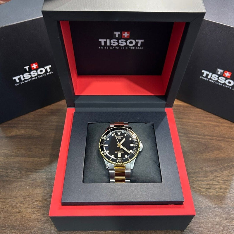 [Pre-Owned] Tissot Seastar 1000 40mm Black Gold Quartz Men Watch