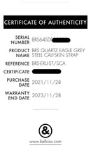 [Pre-Owned] Bell & Ross BR S Grey Diamond Eagle Quartz Men Watch